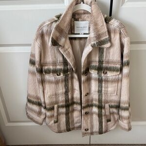 American Eagle Plaid Faux Fur like Jacket “shacket”